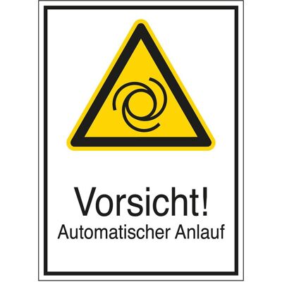 Brady, Sicherheitskennzeichnung, STD-735-131X185-B7541, Warnschilder - Vorsicht! Automatischer Anlauf Brady, Sicherheitskennzeichnung, STD-735-131X185-B7541, Warnschilder - Vorsicht! Automatischer Anlauf