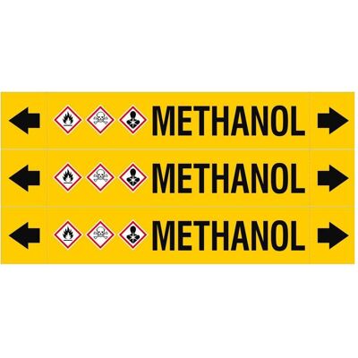 Brady, Sicherheitskennzeichnung, ASME - Rohrmarkierer - Methanol Brady, Sicherheitskennzeichnung, ASME - Rohrmarkierer - Methanol