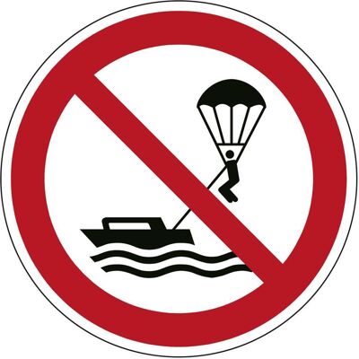 Brady, Sicherheitskennzeichnung, ISO-Sicherheitsschild - Parasailing verboten Brady, Sicherheitskennzeichnung, ISO-Sicherheitsschild - Parasailing verboten