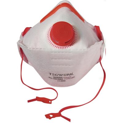 Tecwerk, Atemschutzmaske, Atemschutzmaske Shark FFP3/V D NR mit Ausatemventil, faltbar (FFP3, 12x) Tecwerk, Atemschutzmaske, Atemschutzmaske Shark FFP3/V D NR mit Ausatemventil, faltbar (FFP3, 12x)