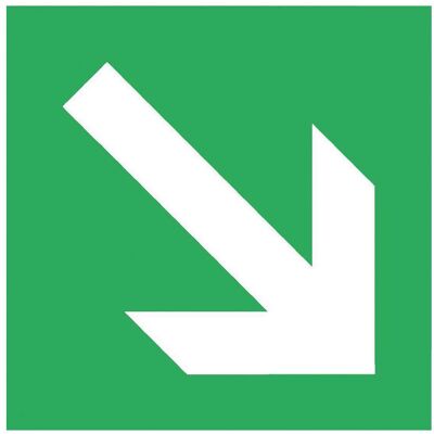 BRW, Sicherheitskennzeichnung, Rettungszeichen aufwärts/abwärts BRW, Sicherheitskennzeichnung, Rettungszeichen aufwärts/abwärts