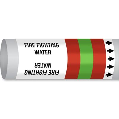Brady, Sicherheitskennzeichnung, B-7541, ISO 14726 IMO Rohrmarkierer - Fire fighting water (Wasser zur Brandbekämpfung), Poly Brady, Sicherheitskennzeichnung, B-7541, ISO 14726 IMO Rohrmarkierer - Fire fighting water (Wasser zur Brandbekämpfung), Poly