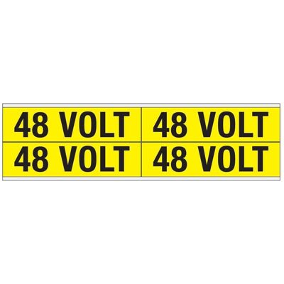 Brady, Sicherheitskennzeichnung, Kennzeichnungen für Leitungen und Stromspannung, 48 Volt Brady, Sicherheitskennzeichnung, Kennzeichnungen für Leitungen und Stromspannung, 48 Volt