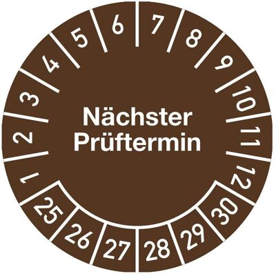 HP Autozubehör, Sicherheitskennzeichnung, Mehrjahresprüfplakette Ø 30 mm Nächster Prüftermin 2025 - 2030 Folie HP Autozubehör, Sicherheitskennzeichnung, Mehrjahresprüfplakette Ø 30 mm Nächster Prüftermin 2025 - 2030 Folie