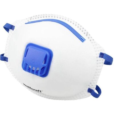 wolfcraft, Atemschutzmaske, 15 Feinstaubmasken FFP2 V (CE) (FFP2 D, 15x) wolfcraft, Atemschutzmaske, 15 Feinstaubmasken FFP2 V (CE) (FFP2 D, 15x)