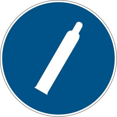 Brady, Sicherheitskennzeichnung, PIC 276-DIA 100-B7527, Gebotsschilder - Druckgasflasche Brady, Sicherheitskennzeichnung, PIC 276-DIA 100-B7527, Gebotsschilder - Druckgasflasche