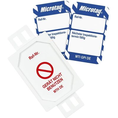 Brady, Sicherheitskennzeichnung, MIC-DE-PK-MTI-GPI-BL, Microtag Set, 20 x Microtag Halter, 20 x Microtag Einsteckschild (Wei Brady, Sicherheitskennzeichnung, MIC-DE-PK-MTI-GPI-BL, Microtag Set, 20 x Microtag Halter, 20 x Microtag Einsteckschild (Wei