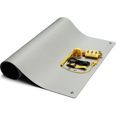 Top Swede, Zubehör Arbeitsschutz, ESD-Tischmatten Set L Pro Plus, grau, 600 x1200 mm, VPE 6 Stück, 2x 10mm Druckknopf (Statikschutz) Top Swede, Zubehör Arbeitsschutz, ESD-Tischmatten Set L Pro Plus, grau, 600 x1200 mm, VPE 6 Stück, 2x 10mm Druckknopf (Statikschutz)