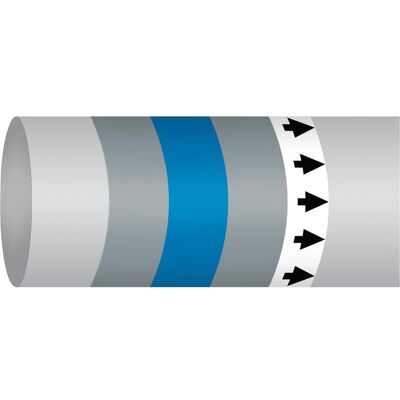 Brady, Sicherheitskennzeichnung, B-7541, ISO 14726 IMO Rohrmarkierer - Sauerstoff, Polyester, Grau/Blau/Grau, glänzend, 127.0 Brady, Sicherheitskennzeichnung, B-7541, ISO 14726 IMO Rohrmarkierer - Sauerstoff, Polyester, Grau/Blau/Grau, glänzend, 127.0