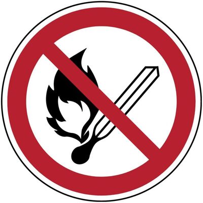 Brady, Sicherheitskennzeichnung, ISO-Sicherheitsschild - Keine offene Flamme Feuer, offenes Licht und Rauchen verboten Brady, Sicherheitskennzeichnung, ISO-Sicherheitsschild - Keine offene Flamme Feuer, offenes Licht und Rauchen verboten