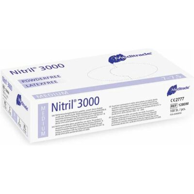 Meditrade, Schutzhandschuhe, Untersuchungshandschuhe Nitril 3000 X-long blau puderfrei (M) Meditrade, Schutzhandschuhe, Untersuchungshandschuhe Nitril 3000 X-long blau puderfrei (M)