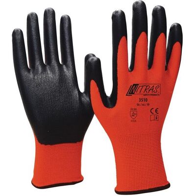 Nitras, Schutzhandschuhe, Handschuhe Nitril Foam Grösse 10 rot/schwarz EN 388 PSA-Kategorie II (10) Nitras, Schutzhandschuhe, Handschuhe Nitril Foam Grösse 10 rot/schwarz EN 388 PSA-Kategorie II (10)