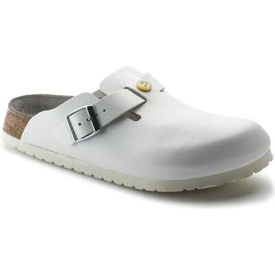Birkenstock, Unisex, Sandalen, Boston Naturleder Normal, Weiss, (41) Birkenstock, Unisex, Sandalen, Boston Naturleder Normal, Weiss, (41)