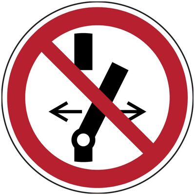 Brady, Sicherheitskennzeichnung, ISO-Sicherheitsschild - Schalterposition nicht ändern Brady, Sicherheitskennzeichnung, ISO-Sicherheitsschild - Schalterposition nicht ändern