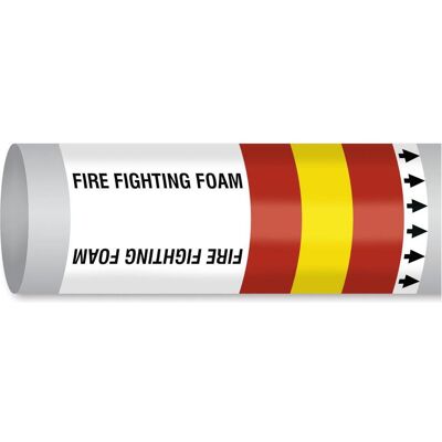 Brady, Sicherheitskennzeichnung, B-7541, ISO 14726 IMO Rohrmarkierer - Fire Fighting Foam (Schaum zur Brandbekämpfung), Polye Brady, Sicherheitskennzeichnung, B-7541, ISO 14726 IMO Rohrmarkierer - Fire Fighting Foam (Schaum zur Brandbekämpfung), Polye