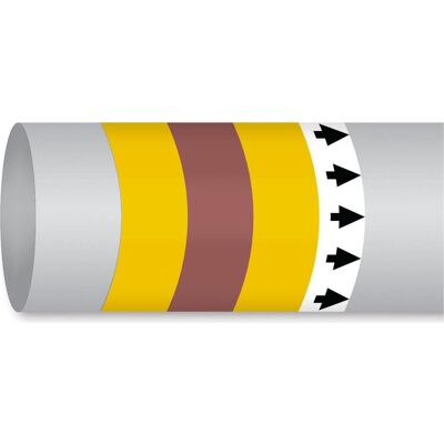 Brady, Sicherheitskennzeichnung, B-7541, ISO 14726 IMO Rohrmarkierer - Flüssiggas, Polyester, Gelb/Violett/Gelb, glänzend, 30 Brady, Sicherheitskennzeichnung, B-7541, ISO 14726 IMO Rohrmarkierer - Flüssiggas, Polyester, Gelb/Violett/Gelb, glänzend, 30