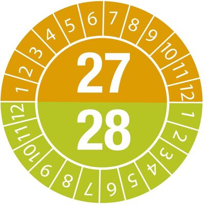 Brady, Sicherheitskennzeichnung, DATE INSPECTION LBLS B-429 27/28 -DIA 30, DATE 27/28-DIA 30 B-429 (15 Etiketten) Brady, Sicherheitskennzeichnung, DATE INSPECTION LBLS B-429 27/28 -DIA 30, DATE 27/28-DIA 30 B-429 (15 Etiketten)