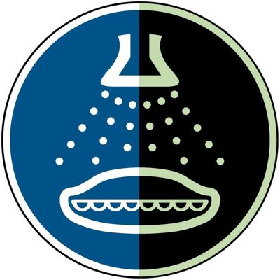Brady, Sicherheitskennzeichnung, ISO-Sicherheitsschild - Wassersprühvorrichtung einschalten beim Aussetzvorgang Brady, Sicherheitskennzeichnung, ISO-Sicherheitsschild - Wassersprühvorrichtung einschalten beim Aussetzvorgang
