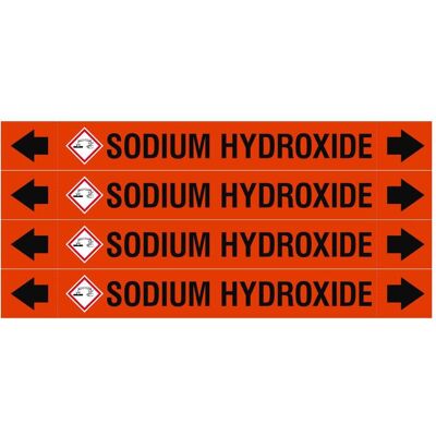 Brady, Sicherheitskennzeichnung, ASME - Rohrmarkierer - Sodium Hydroxide Brady, Sicherheitskennzeichnung, ASME - Rohrmarkierer - Sodium Hydroxide
