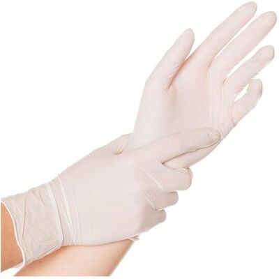 Hygonorm Weiße Einmalhandschuhe aus Nitril - Safe Fit - Lebensmittel Hygonorm Weiße Einmalhandschuhe aus Nitril - Safe Fit - Lebensmittel