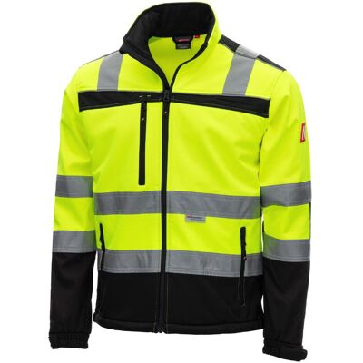 Nitras, Arbeitsjacke, Warnschutz-Softshelljacke Neongelb/schwarz, Gr.XXL (5XL) Nitras, Arbeitsjacke, Warnschutz-Softshelljacke Neongelb/schwarz, Gr.XXL (5XL)