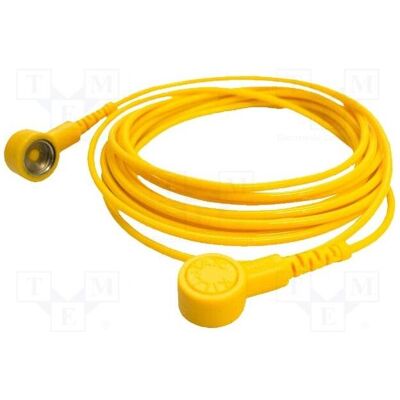 COBA Erdungskabel - 10mm weiblich, 2m, Gelb COBA Erdungskabel - 10mm weiblich, 2m, Gelb