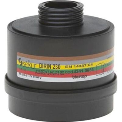 Ekastu Sekur, Zubehör Arbeitsschutz, Mehrbereichskombifilter DIRIN 230 EN 14387 A2 B2 E2 K2 Hg-P3 f.4000 370 800/4000 370 801/4000 370... (Atemschutzmaske Ersatzfilter) Ekastu Sekur, Zubehör Arbeitsschutz, Mehrbereichskombifilter DIRIN 230 EN 14387 A2 B2 E2 K2 Hg-P3 f.4000 370 800/4000 370 801/4000 370... (Atemschutzmaske Ersatzfilter)