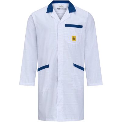 Top Swede, Arbeitsjacke, ESD-Arbeitsmantel "Pro-Line, weiss/blau Grösse 3XL (3XL) Top Swede, Arbeitsjacke, ESD-Arbeitsmantel "Pro-Line, weiss/blau Grösse 3XL (3XL)