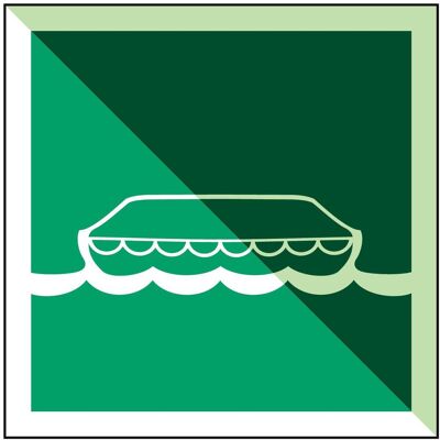 Brady, Sicherheitskennzeichnung, IMO - Rettungsboot Brady, Sicherheitskennzeichnung, IMO - Rettungsboot