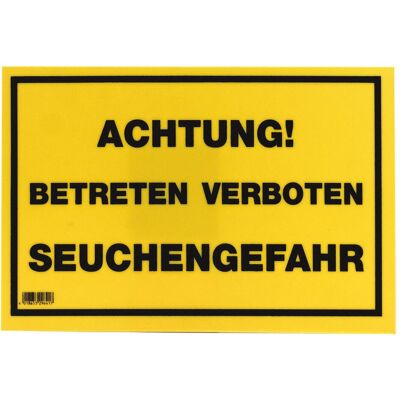 Kerbl, Sicherheitskennzeichnung, Warnschild Seuchengefahr Kerbl, Sicherheitskennzeichnung, Warnschild Seuchengefahr