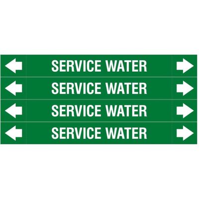 Brady, Sicherheitskennzeichnung, ASME - Rohrmarkierer - Service Water Brady, Sicherheitskennzeichnung, ASME - Rohrmarkierer - Service Water