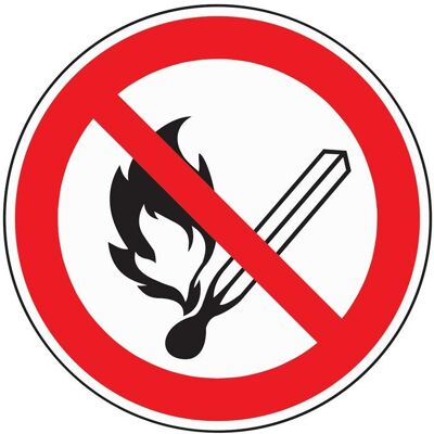 HP Autozubehör, Sicherheitskennzeichnung, Verbotszeichen ASR A1.3/DIN EN ISO 7010 Feuer/Licht verboten Kunststoff HP Autozubehör, Sicherheitskennzeichnung, Verbotszeichen ASR A1.3/DIN EN ISO 7010 Feuer/Licht verboten Kunststoff