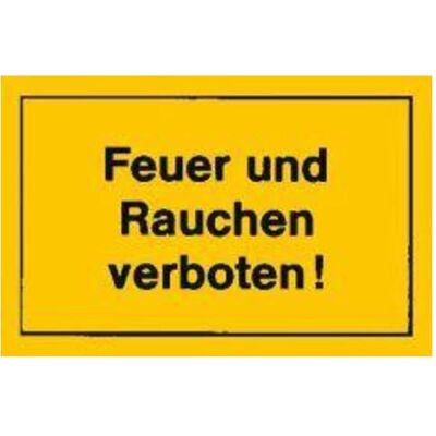 Itec - Verbotschild 250x150mm Feuer und Rauchen verboten Itec - Verbotschild 250x150mm Feuer und Rauchen verboten