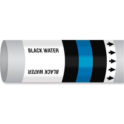 Brady, Sicherheitskennzeichnung, B-7541, ISO 14726 IMO Rohrmarkierer - Back Water (Schmutzwasser aus Toiletten, Urinalbecken Brady, Sicherheitskennzeichnung, B-7541, ISO 14726 IMO Rohrmarkierer - Back Water (Schmutzwasser aus Toiletten, Urinalbecken