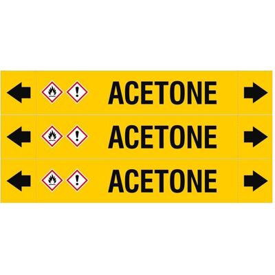 Brady, Sicherheitskennzeichnung, ASME - Rohrmarkierer - Acetone Brady, Sicherheitskennzeichnung, ASME - Rohrmarkierer - Acetone