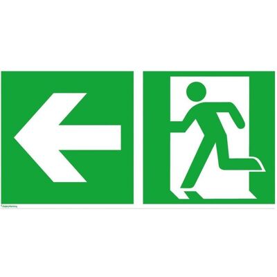 Magni, Sicherheitskennzeichnung, Format 4044589129710 – Rettungsz. 300 x 150 mm Alu. rett. Weg links Magni, Sicherheitskennzeichnung, Format 4044589129710 – Rettungsz. 300 x 150 mm Alu. rett. Weg links