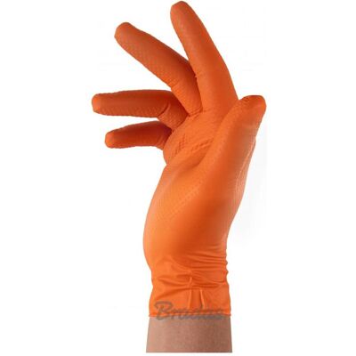 Bradas, Schutzhandschuhe, Diamond Nitrilhandschuhe Orange 8-9 (8, 9) Bradas, Schutzhandschuhe, Diamond Nitrilhandschuhe Orange 8-9 (8, 9)