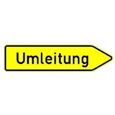 Magni, Sicherheitskennzeichnung, VKZ.454-20, 1250x350mm Umleitung rechtsweisend RAL-Gütezeichen Folie RA1 Magni, Sicherheitskennzeichnung, VKZ.454-20, 1250x350mm Umleitung rechtsweisend RAL-Gütezeichen Folie RA1