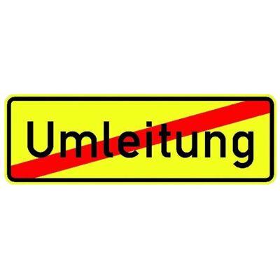 Magni, Sicherheitskennzeichnung, VKZ.457.2, 1050x350mm Ende der Umleitung RAL-Gütezeichen Folie RA1 Magni, Sicherheitskennzeichnung, VKZ.457.2, 1050x350mm Ende der Umleitung RAL-Gütezeichen Folie RA1