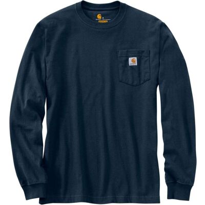 Carhartt, Herren, Shirts, Schweres T-Shirt mit Tasche in L, Blau, (L) Carhartt, Herren, Shirts, Schweres T-Shirt mit Tasche in L, Blau, (L)