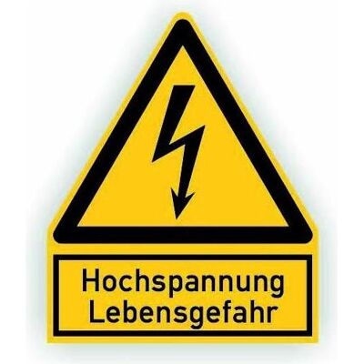 Cimco, Sicherheitskennzeichnung, Warnschild HSP Lebensgefahr, 182728 Cimco, Sicherheitskennzeichnung, Warnschild HSP Lebensgefahr, 182728
