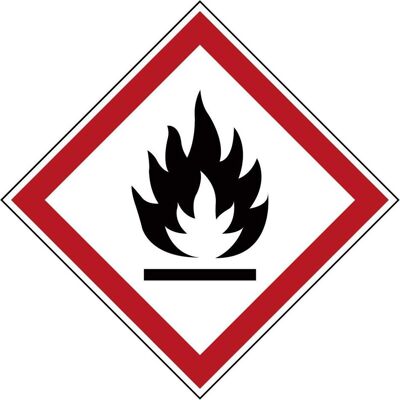 Brady, Sicherheitskennzeichnung, PIC 1802-100*100-B7541-RLL-C, GHS-Symbole - Leichtendzündlich, Polyester laminiert, Rot & Sc Brady, Sicherheitskennzeichnung, PIC 1802-100*100-B7541-RLL-C, GHS-Symbole - Leichtendzündlich, Polyester laminiert, Rot & Sc