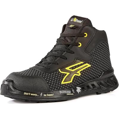 Upower, Sicherheitsschuhe, Joe Schwarz Gelb Hohe Schuhe Nummer (S3, 42) Upower, Sicherheitsschuhe, Joe Schwarz Gelb Hohe Schuhe Nummer (S3, 42)