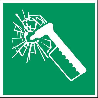 Brady, Sicherheitskennzeichnung, ISO-Sicherheitsschild - Notfallhammer Brady, Sicherheitskennzeichnung, ISO-Sicherheitsschild - Notfallhammer