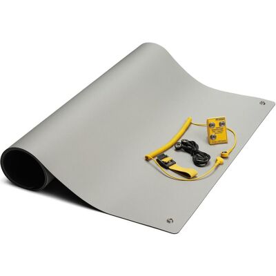Safeguard, Zubehör Arbeitsschutz, ESD-Tischmatten Set L Pro Swiss, 600 x 1200 mm, Schweizer Erdungsstecker, 5-teilig (Statikschutz) Safeguard, Zubehör Arbeitsschutz, ESD-Tischmatten Set L Pro Swiss, 600 x 1200 mm, Schweizer Erdungsstecker, 5-teilig (Statikschutz)