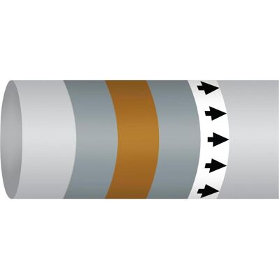 Brady, Sicherheitskennzeichnung, B-7541, ISO 14726 IMO Rohrmarkierer - Edelgas, Polyester, Grau/Braun/Grau, glänzend, 300.00 Brady, Sicherheitskennzeichnung, B-7541, ISO 14726 IMO Rohrmarkierer - Edelgas, Polyester, Grau/Braun/Grau, glänzend, 300.00