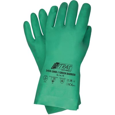 Nitras, Schutzhandschuhe, Chemieschutz Handschuhe Nitril grün EN374-3 Grösse 9 - 12 Paar (12, 9) Nitras, Schutzhandschuhe, Chemieschutz Handschuhe Nitril grün EN374-3 Grösse 9 - 12 Paar (12, 9)
