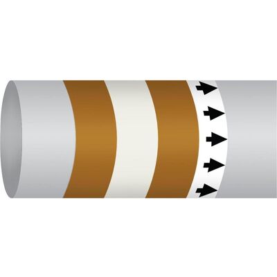 Brady, Sicherheitskennzeichnung, B-7541, ISO 14726 IMO Rohrmarkierer - Kraftstoff für Gasturbinen, Polyester, Braun/Weiss/Brau Brady, Sicherheitskennzeichnung, B-7541, ISO 14726 IMO Rohrmarkierer - Kraftstoff für Gasturbinen, Polyester, Braun/Weiss/Brau