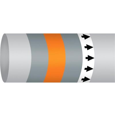 Brady, Sicherheitskennzeichnung, B-7541, ISO 14726 IMO Rohrmarkierer - Druckluft - Niederdruck, Polyester, Grau/Orange/Grau Brady, Sicherheitskennzeichnung, B-7541, ISO 14726 IMO Rohrmarkierer - Druckluft - Niederdruck, Polyester, Grau/Orange/Grau