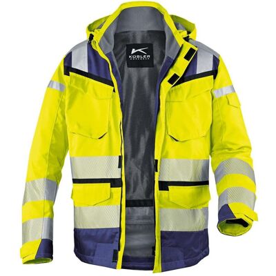 Kübler, Arbeitsjacke, Wetterjacke REFLECTIQ SYMPATEX PSA 2 warngelb/dunkelblau Form 1307 Grösse 4XL (4XL) Kübler, Arbeitsjacke, Wetterjacke REFLECTIQ SYMPATEX PSA 2 warngelb/dunkelblau Form 1307 Grösse 4XL (4XL)